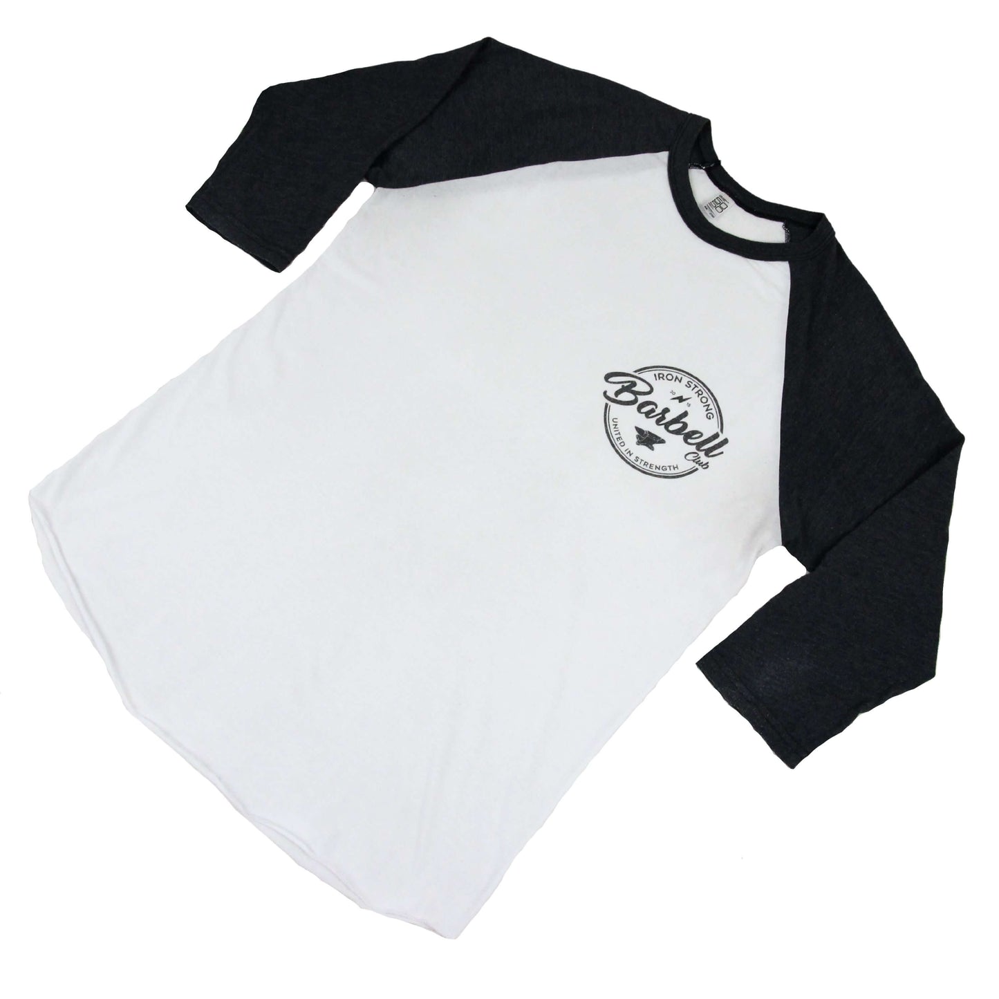 The 'Barbell Club 2.0' 3/4 Sleeve Baseball shirt | Iron Strong Apparel