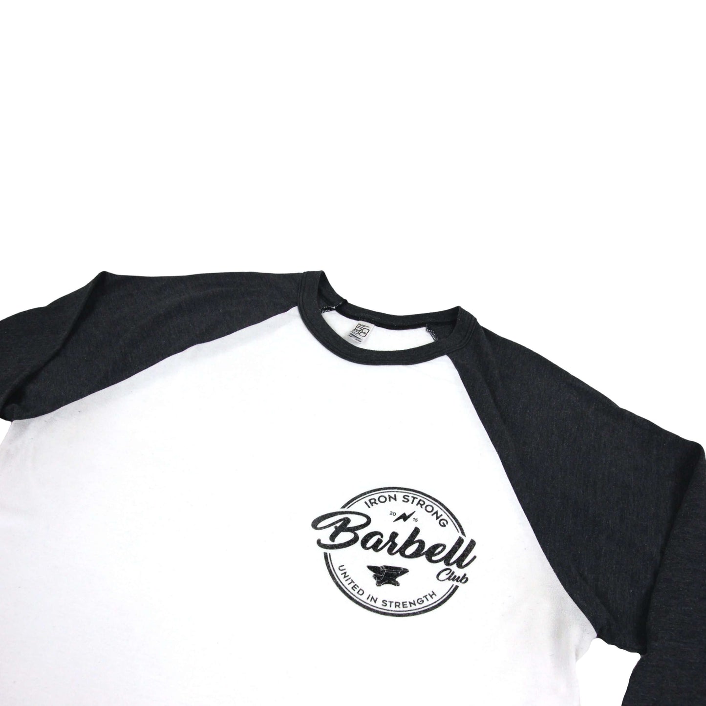 The 'Barbell Club 2.0' 3/4 Sleeve Baseball shirt | Iron Strong Apparel