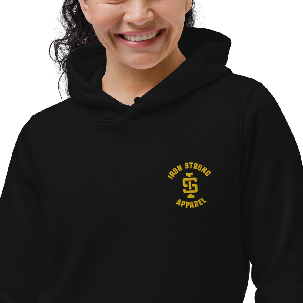 Black Pure Eco Hoodie | Iron Strong Apparel