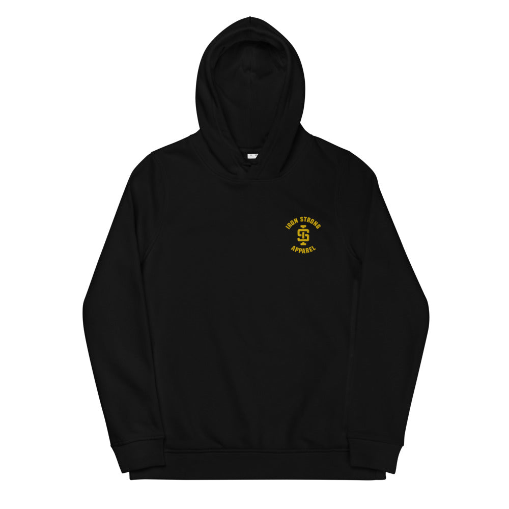 Black Pure Weightlifting Eco Hoodie | Iron Strong Apparel