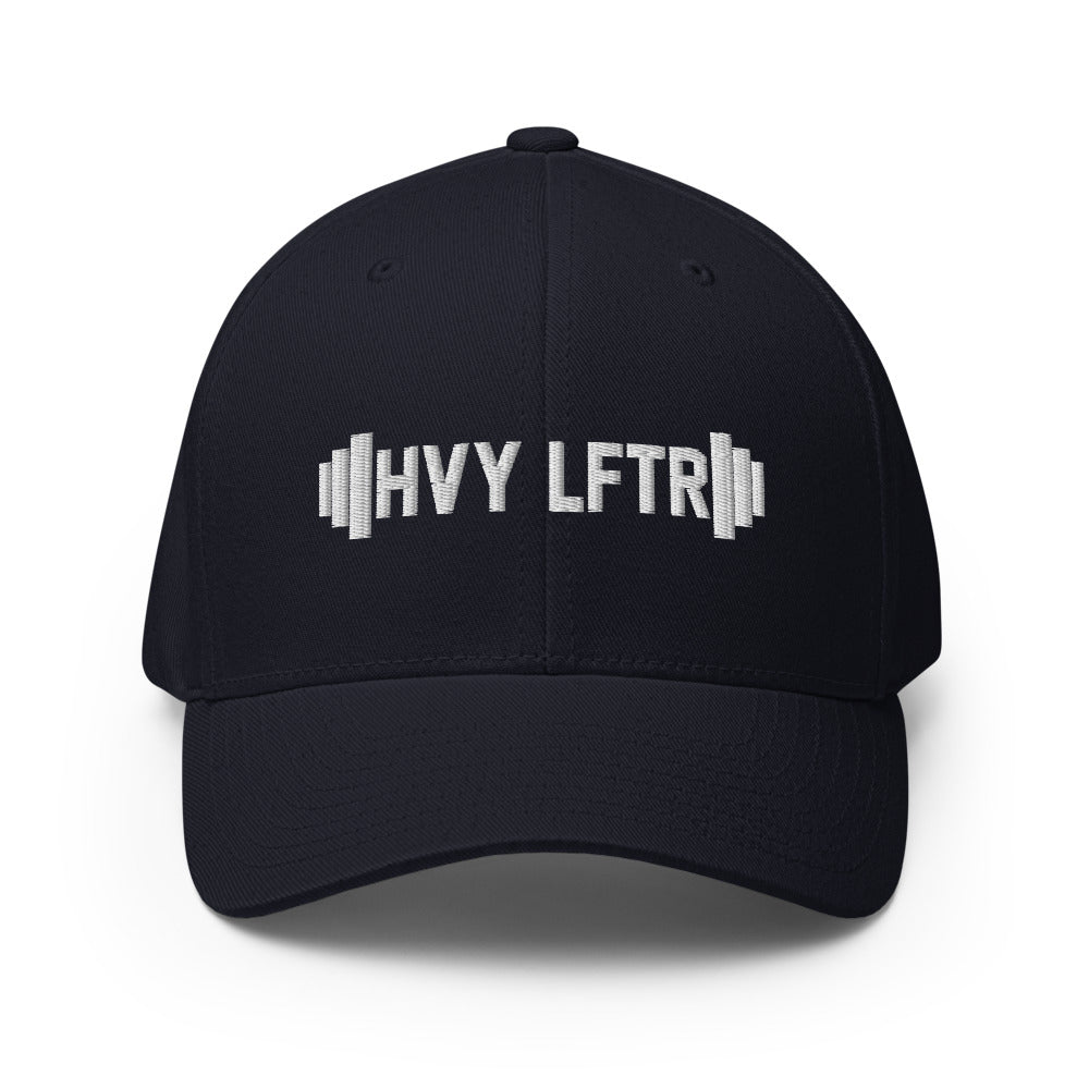 The 'HVY LFTR' flex fit Crossfit hat black | Iron Strong Apparel
