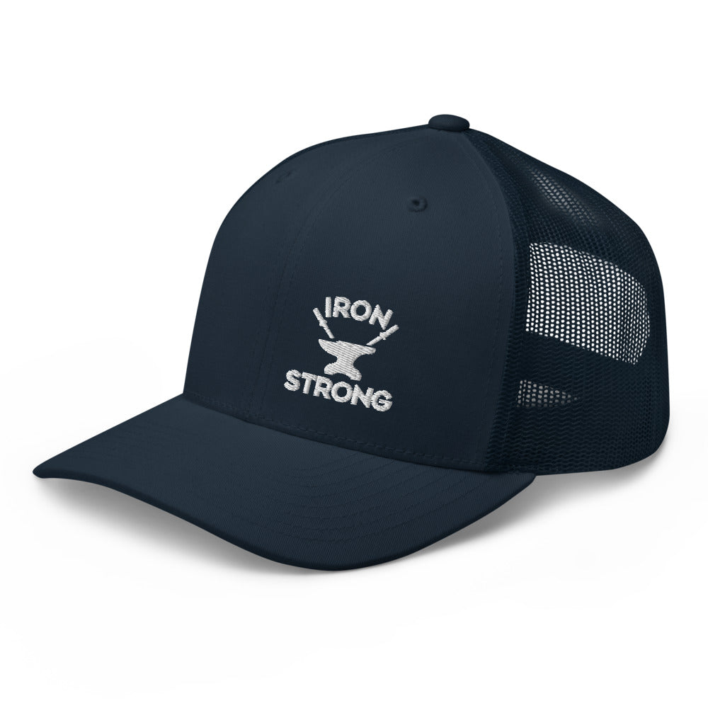 Iron & Anvil Navy Truckers Hat | Weightlifting | Iron Strong Apparel