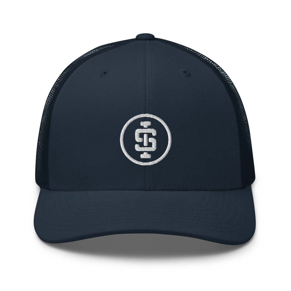 The 'Logo' trucker hat navy | Powerlifting | Iron Strong Apparel
