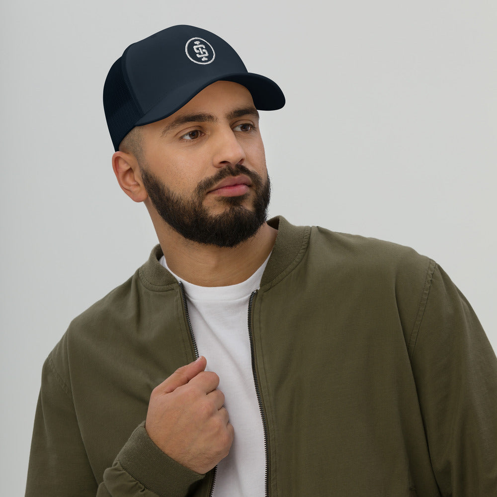 The 'Logo' trucker hat navy | Lifestyle | Iron Strong Apparel