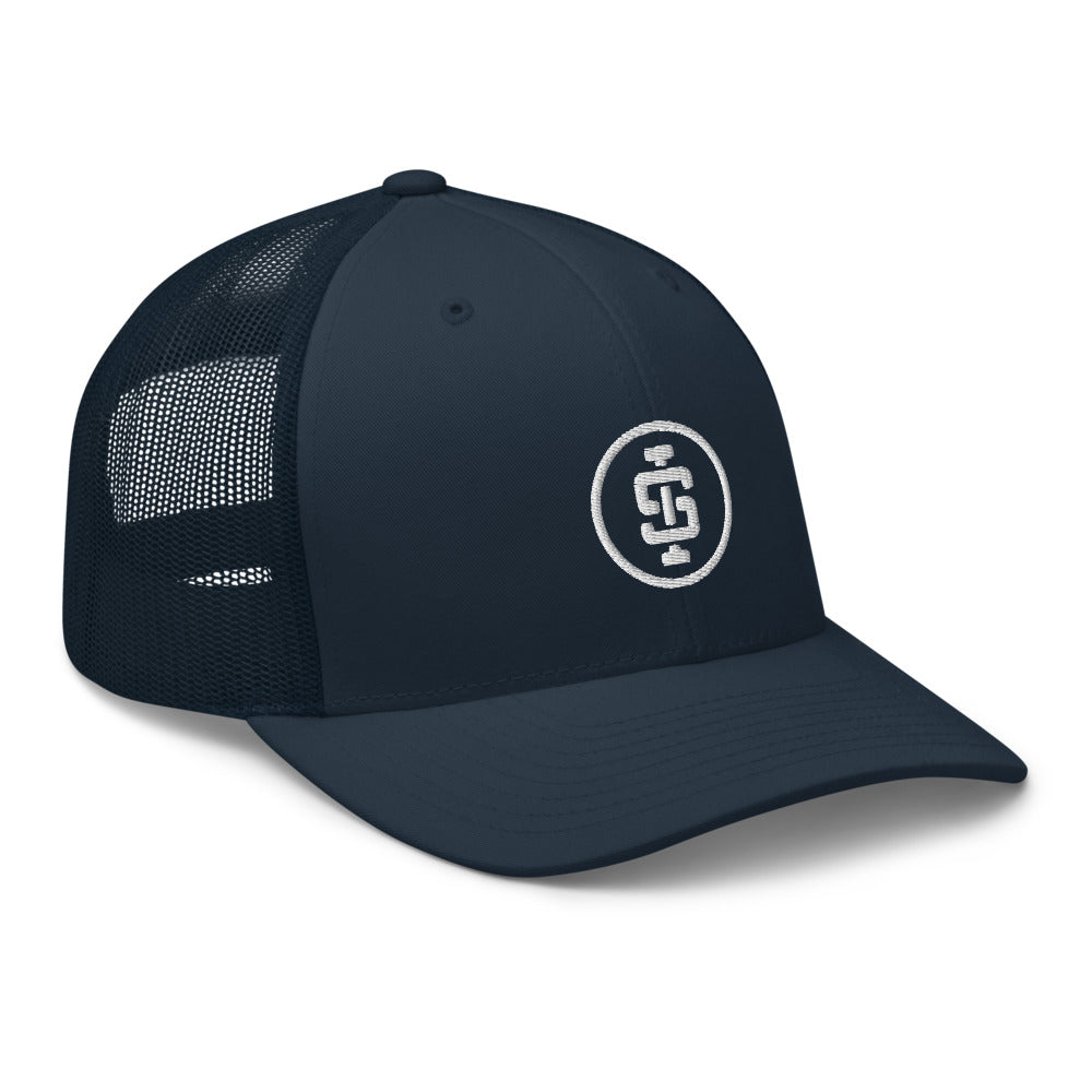 The 'Logo' trucker hat navy | Weightlifting | Iron Strong Apparel