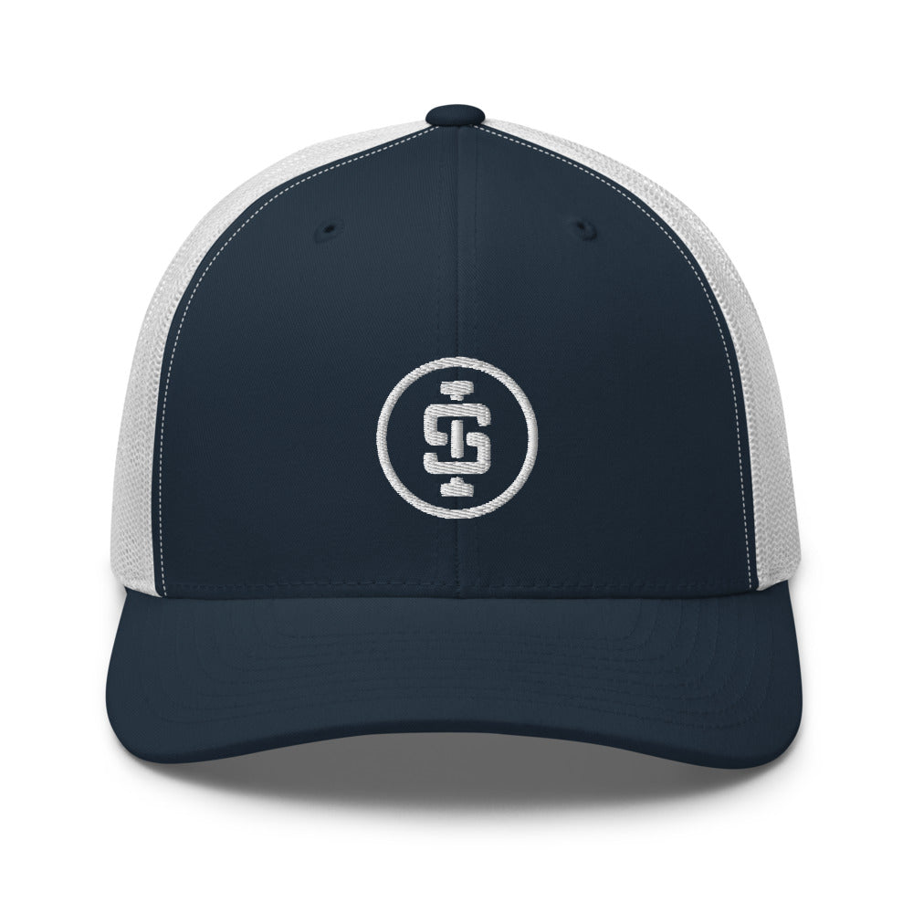 The 'Logo' trucker hat navy white | Crossfit | Iron Strong Apparel