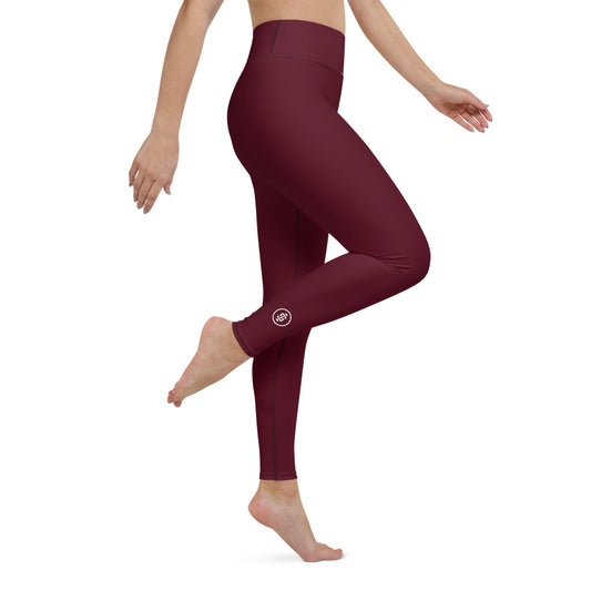 burgundy training leggings