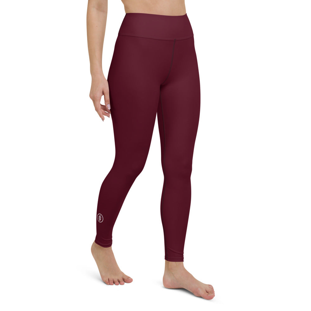 Bootcut Yoga Pants with Pockets for Women High Waist,Gym Workout Flare  Leggings Tummy Control Burgundy Small
