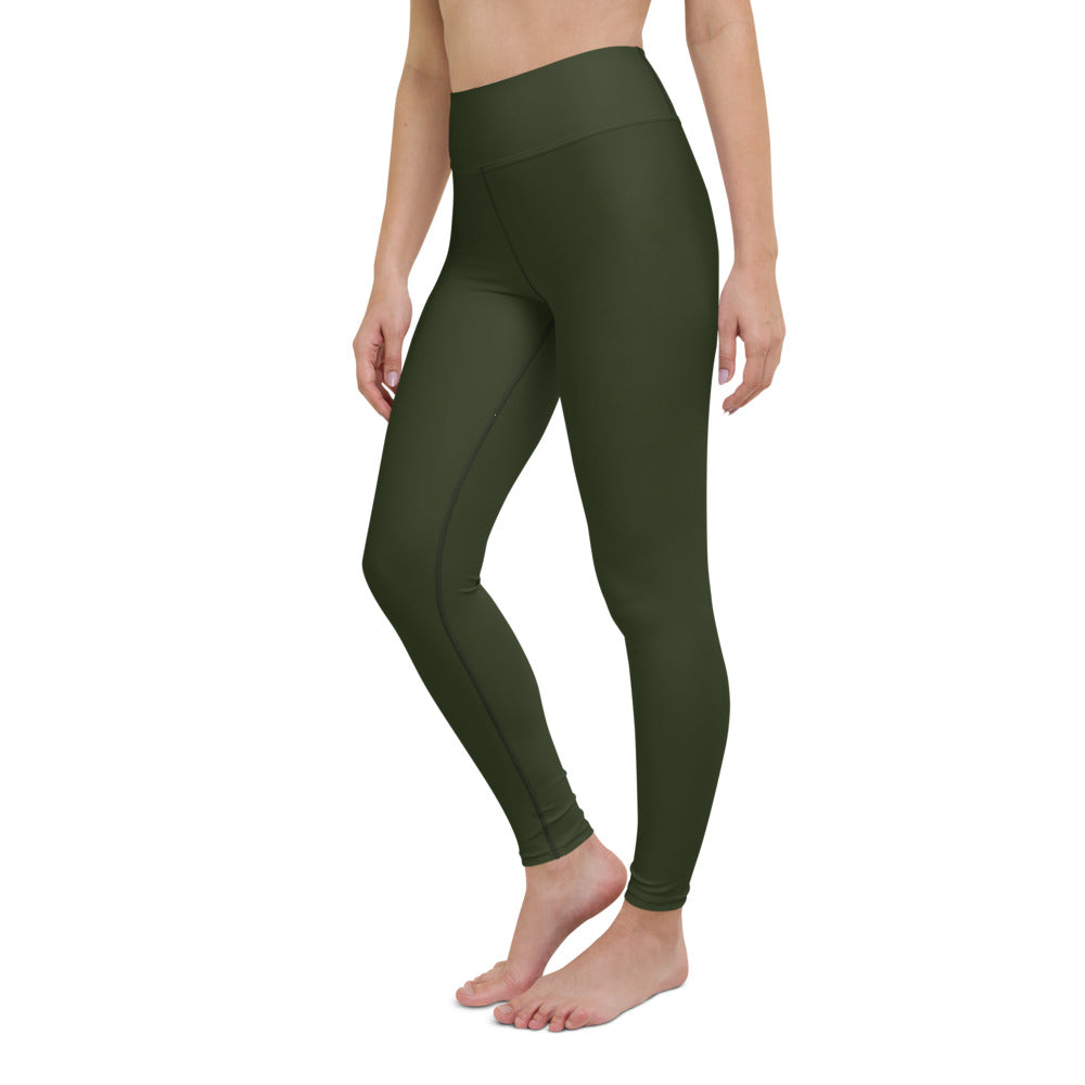 The 'Staple' High-Waisted Leggings - Dark Olive – Iron Strong Apparel